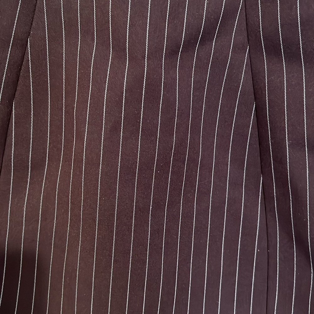 Oh Polly! brown Pinstripe A-Line Halter mini  Dress size 2 NWT - Picture 6 of 16